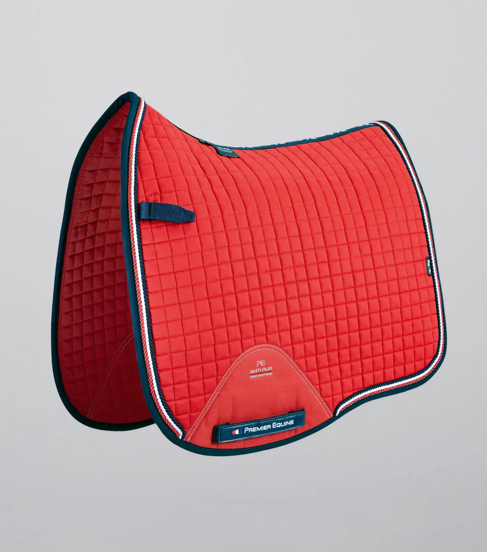 Close Contact European Cotton Saddle Pad - Dressage Square Red