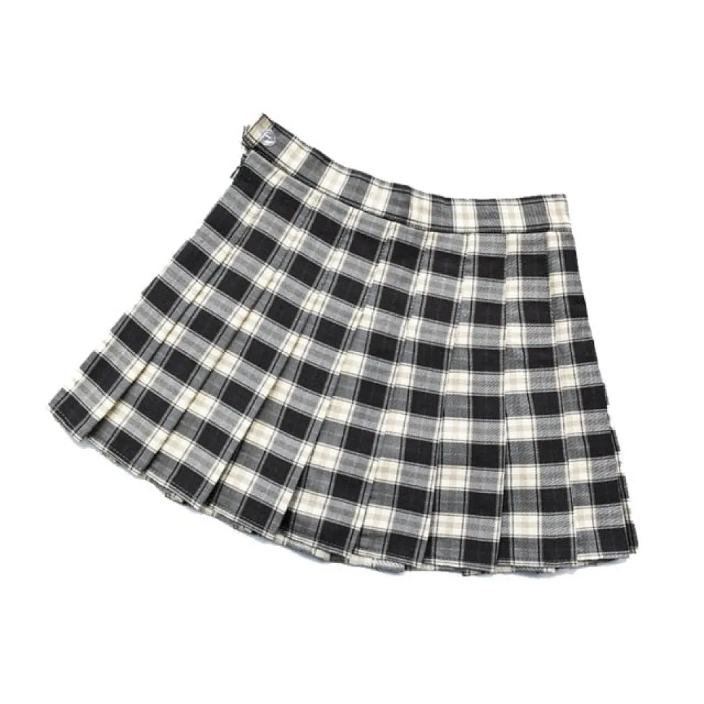 ContiNent 33 Summer Women Pleated Skirt High Waist Female Plaid Skirts Preppy Style Ladies Girls Dance Mini Skirt Fashion Chic Woman Skirts