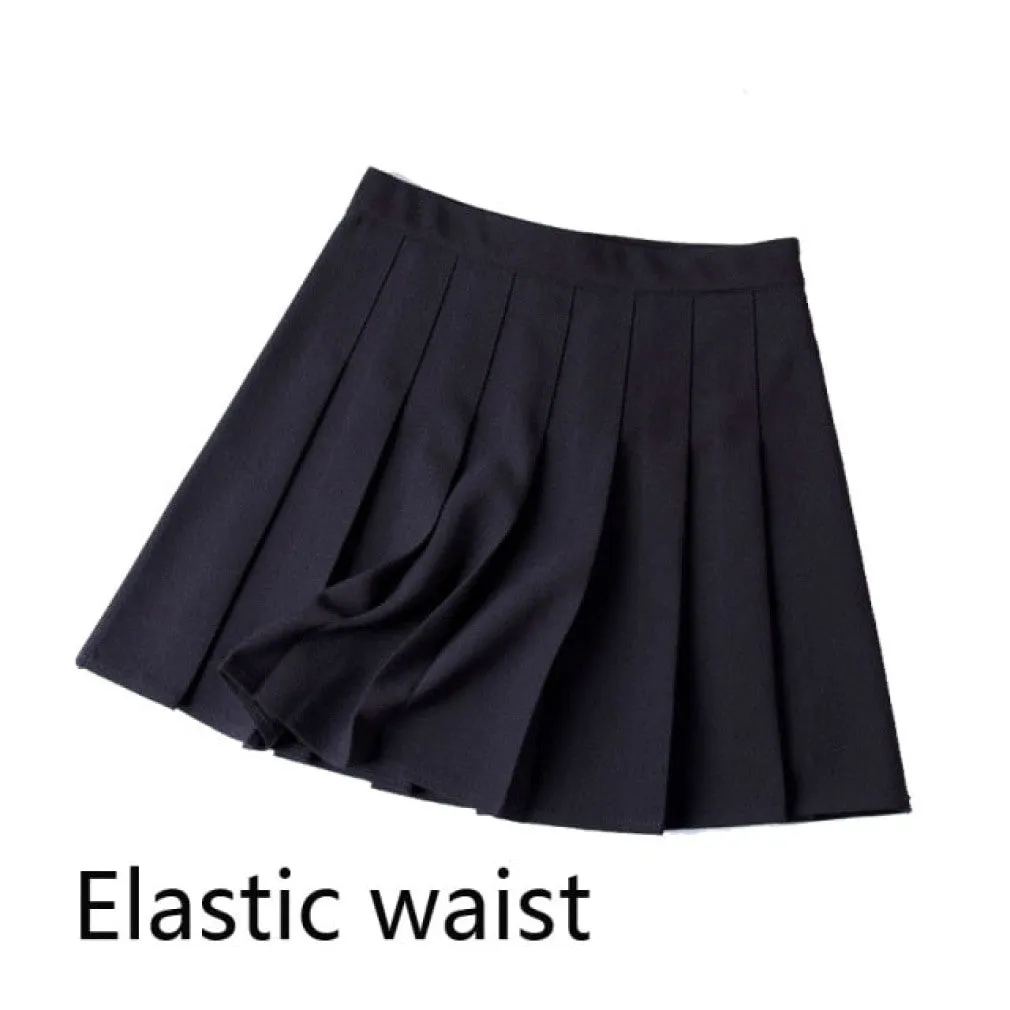 ContiNent 33 Summer Women Pleated Skirt High Waist Female Plaid Skirts Preppy Style Ladies Girls Dance Mini Skirt Fashion Chic Woman Skirts
