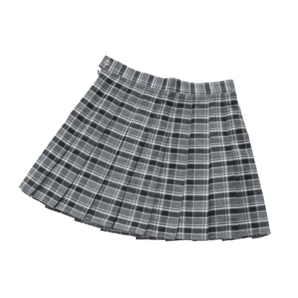 ContiNent 33 Summer Women Pleated Skirt High Waist Female Plaid Skirts Preppy Style Ladies Girls Dance Mini Skirt Fashion Chic Woman Skirts