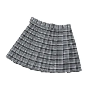 ContiNent 33 Summer Women Pleated Skirt High Waist Female Plaid Skirts Preppy Style Ladies Girls Dance Mini Skirt Fashion Chic Woman Skirts