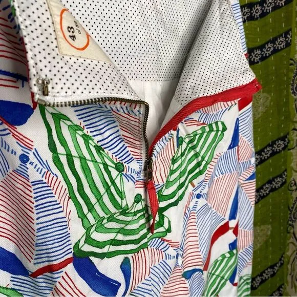 Conversations x Anthropologie Umbrella Linen Blend Pencil Skirt Size 6