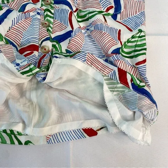 Conversations x Anthropologie Umbrella Linen Blend Pencil Skirt Size 6