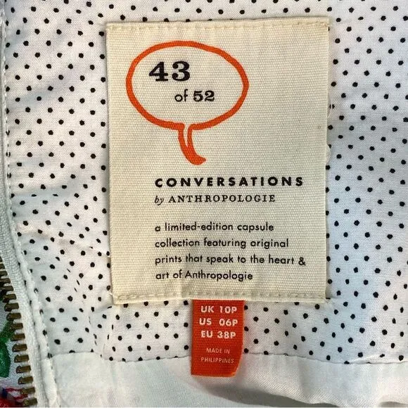 Conversations x Anthropologie Umbrella Linen Blend Pencil Skirt Size 6