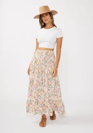 Convertible Floral Smocked Skirt