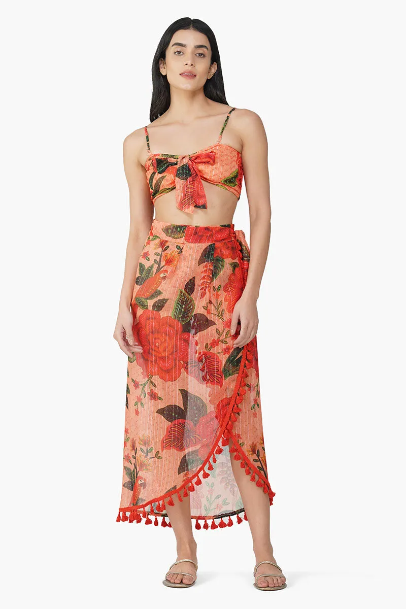 Coral Blossom Sarong