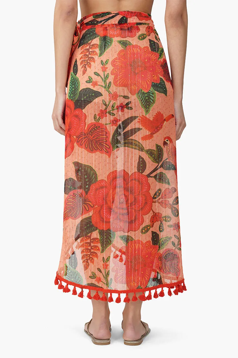 Coral Blossom Sarong
