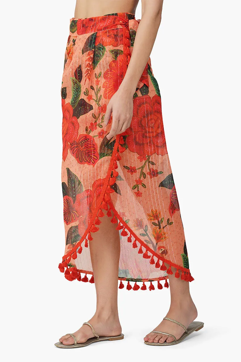 Coral Blossom Sarong