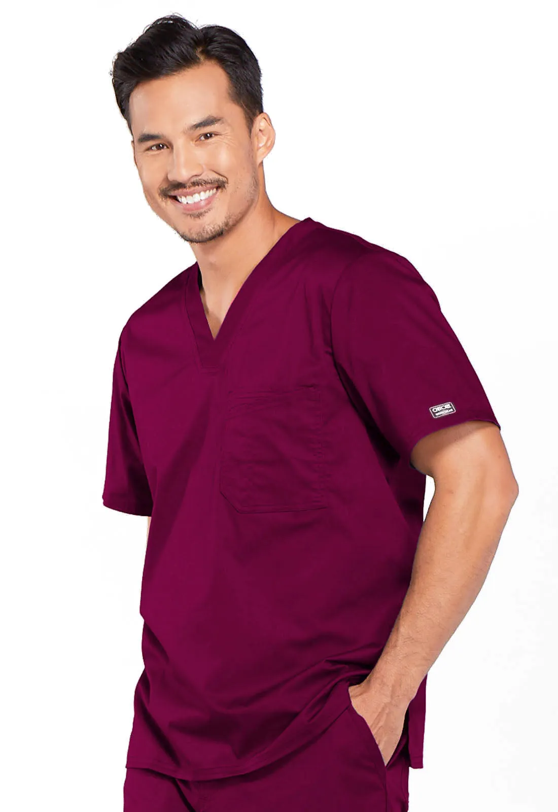 Core Stretch 4743 Men's Tuckable V-Neck Top Wine