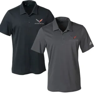 Corvette Men's C7 Adidas Cotton Hand Polo