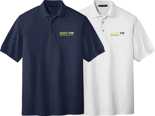 Cotton Polo in Navy