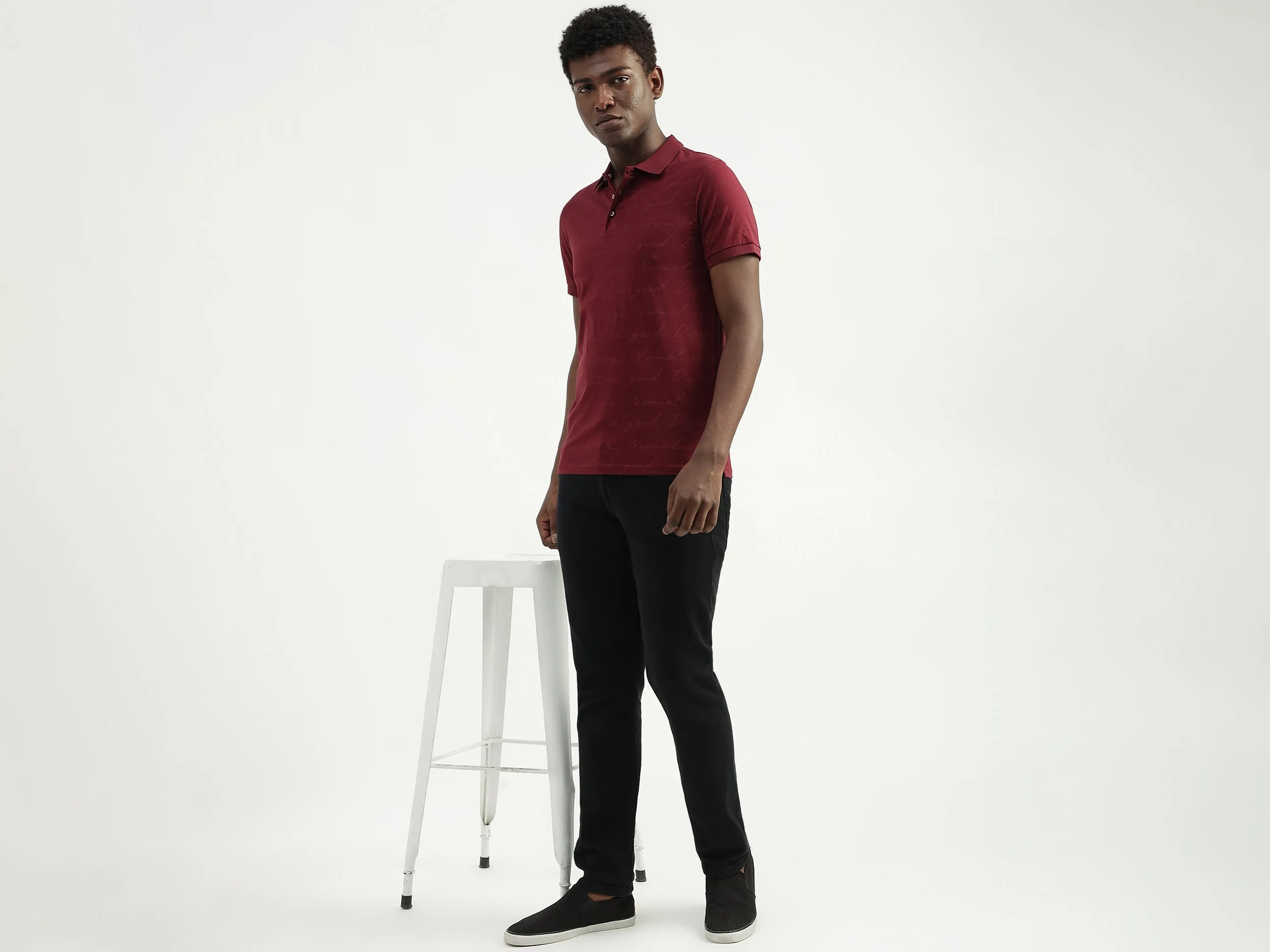 Cotton Printed Polo Collar Mens T-shirts