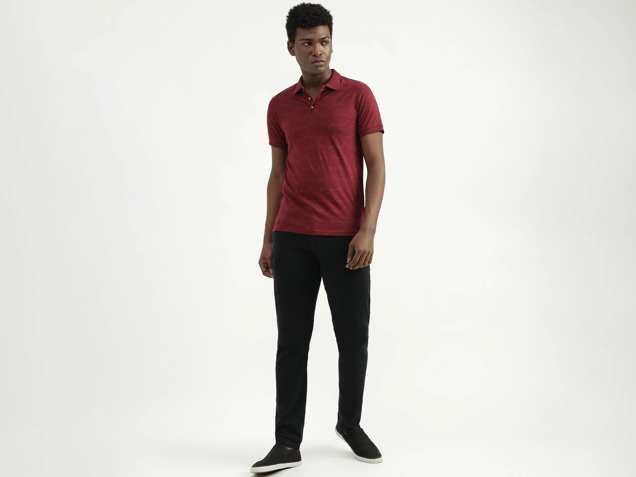 Cotton Printed Polo Collar Mens T-shirts