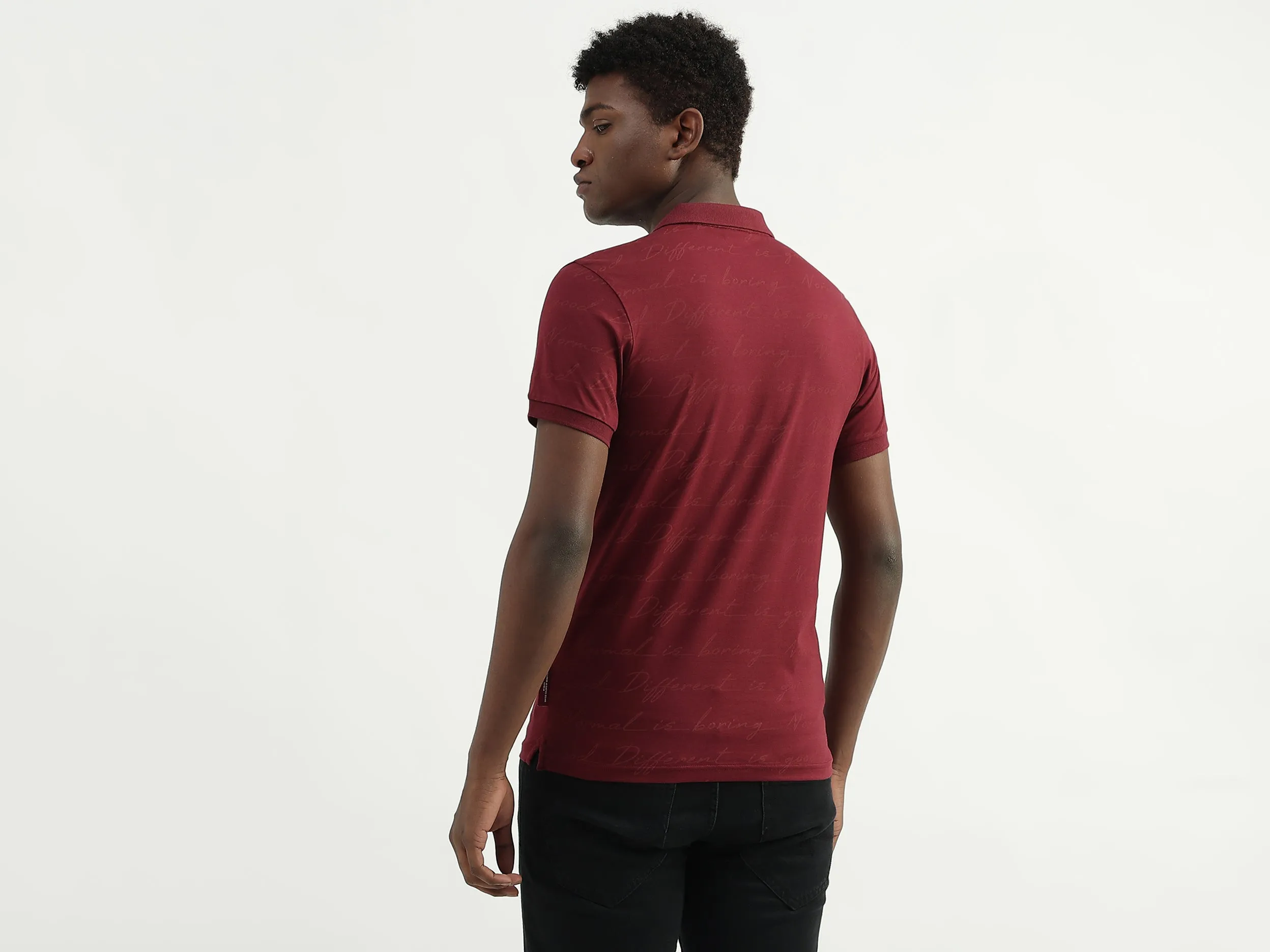 Cotton Printed Polo Collar Mens T-shirts