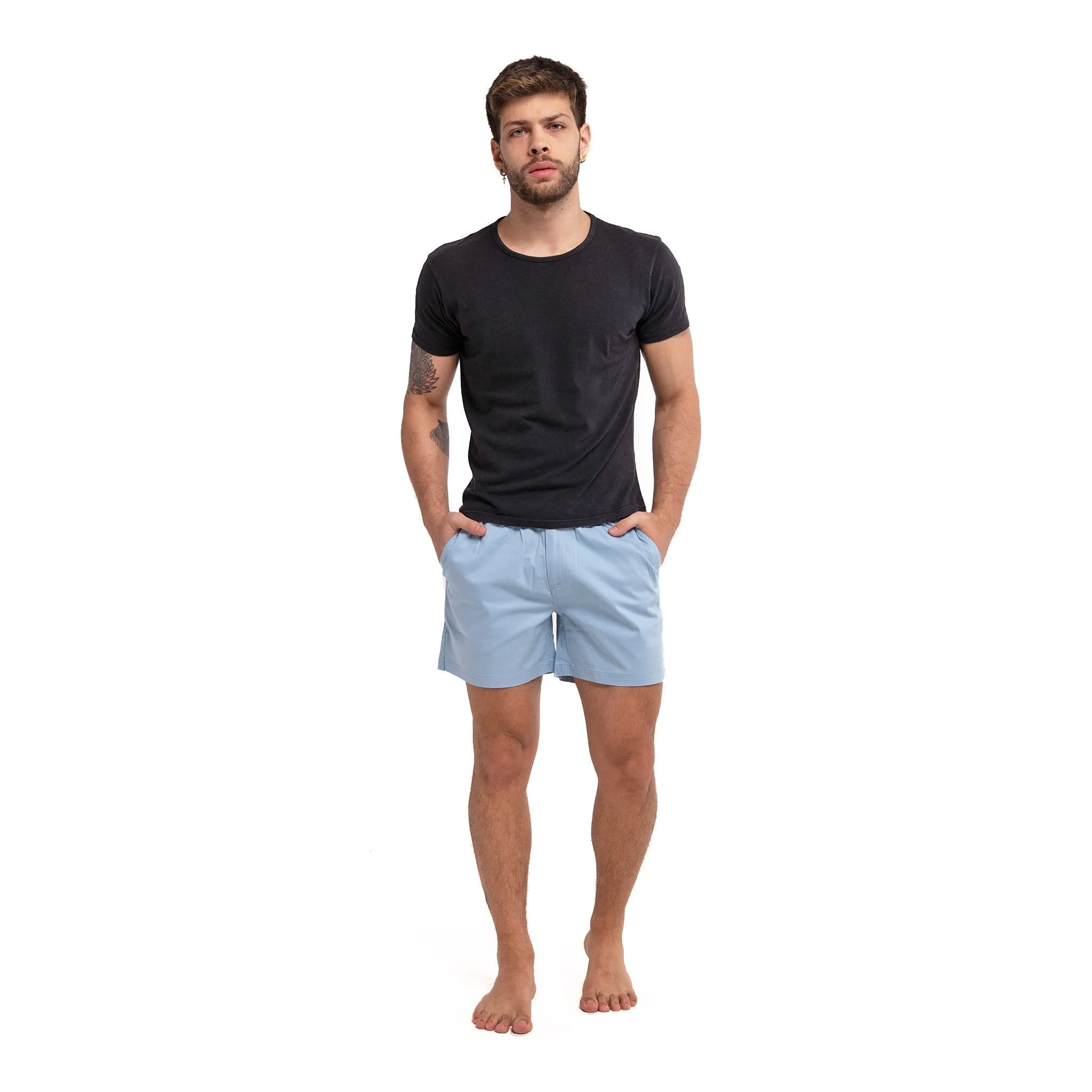 Cotton Shorts - Blue by Bermies Swimwear