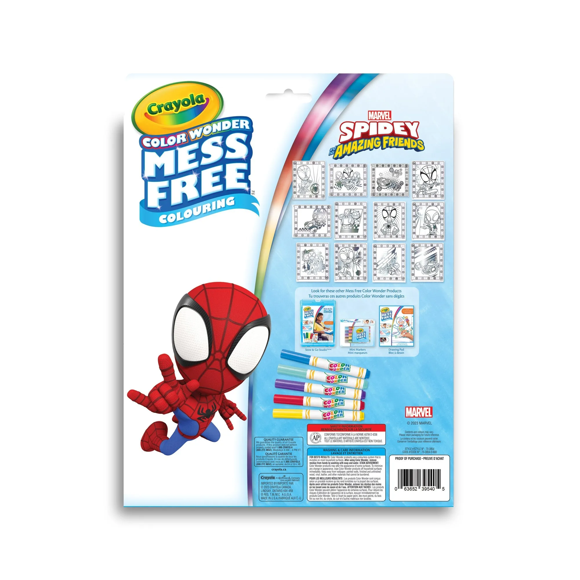 Crayola Colour Wonder Spidey & Amazing Friends Metallic Kit