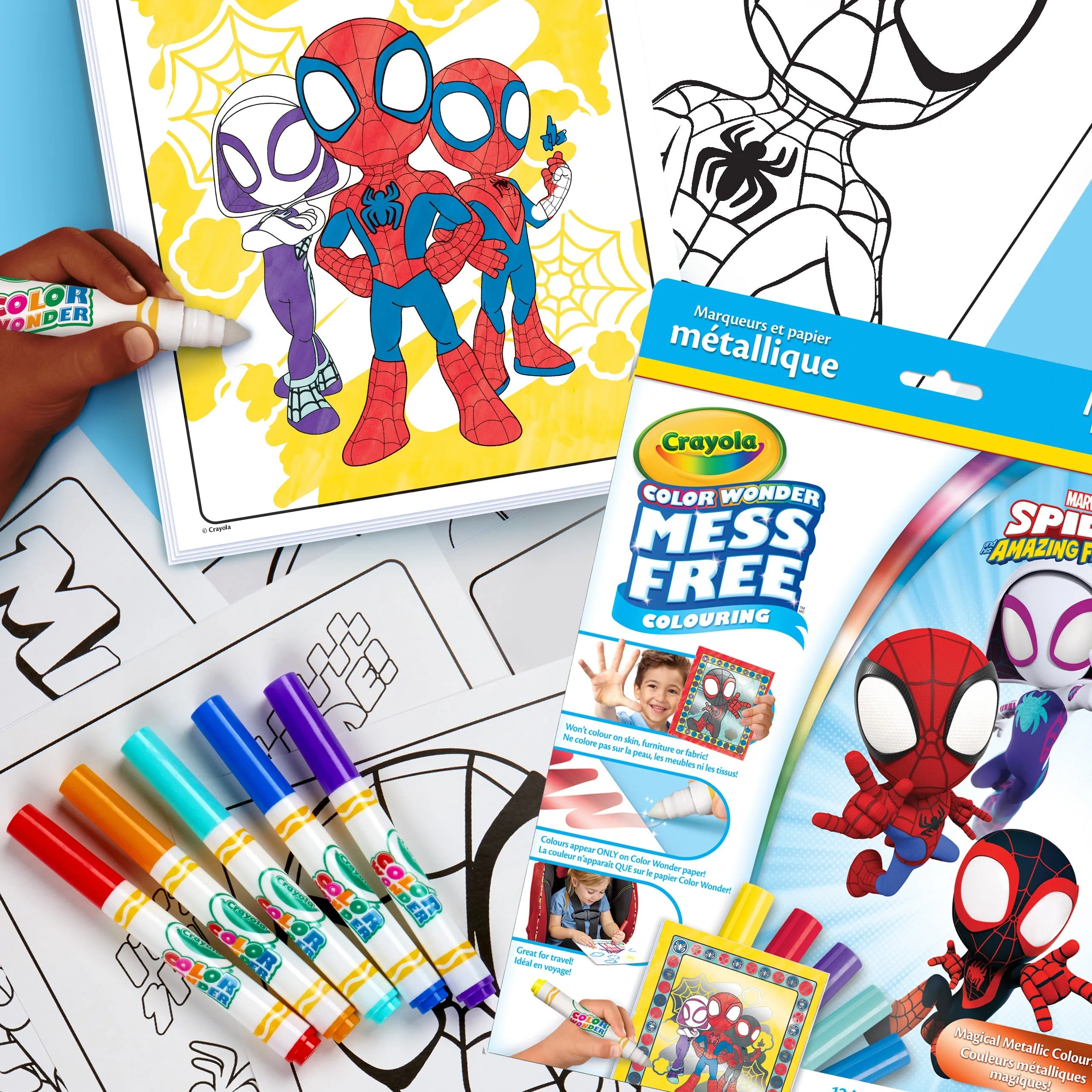 Crayola Colour Wonder Spidey & Amazing Friends Metallic Kit