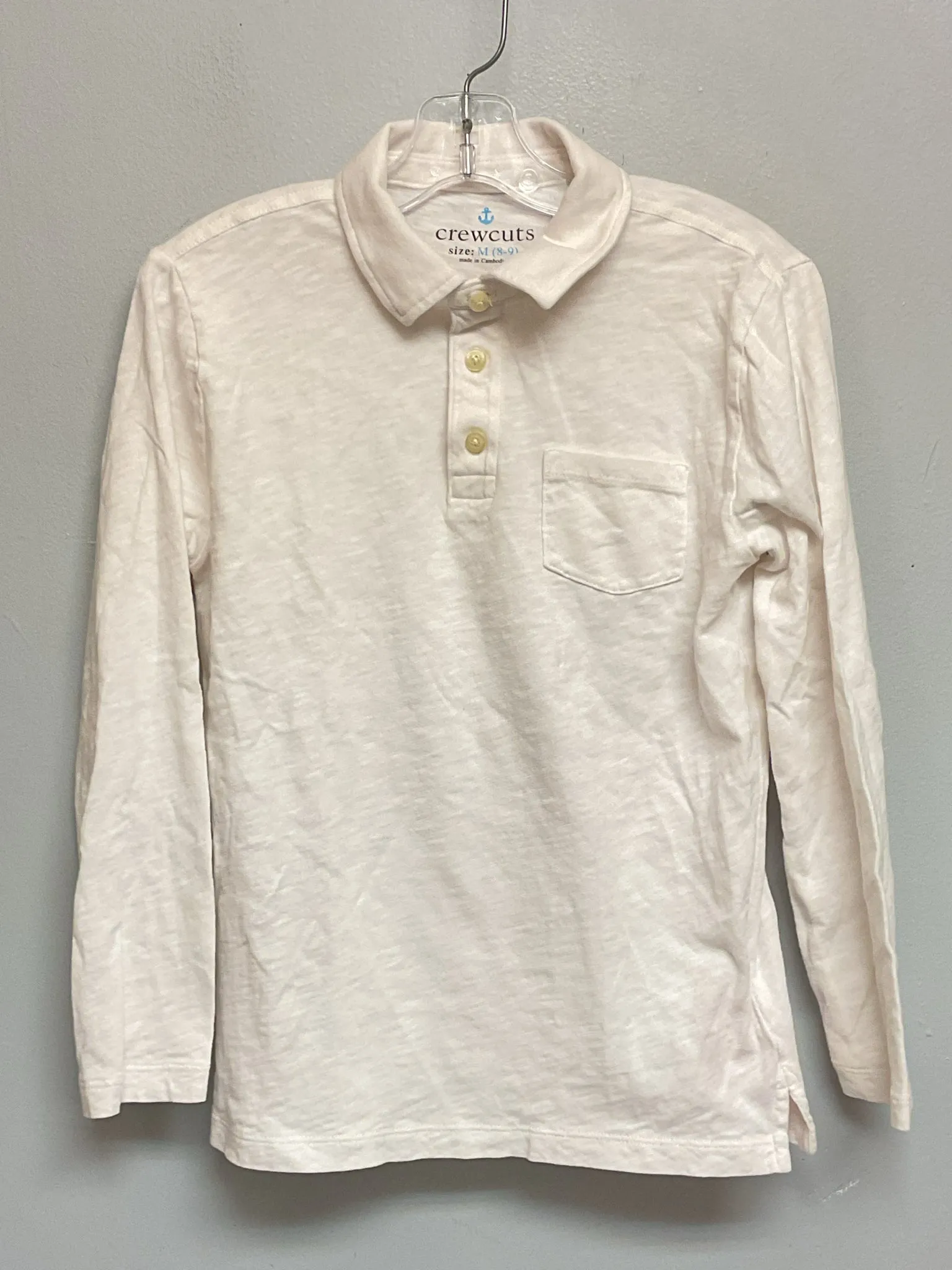 Crew Cuts Size 8 Ivory Cotton Big Boys Shirts & Polos