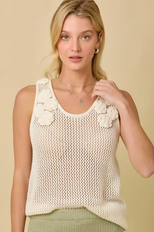 Crochet Knitted Tank Top (2 Color Ways)