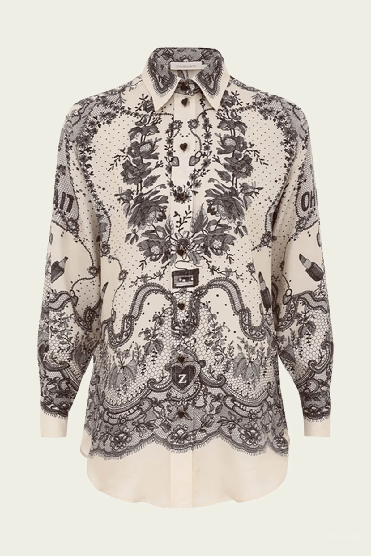 Crush Relaxed Shirt in Ivory Locket