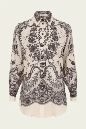 Crush Relaxed Shirt in Ivory Locket