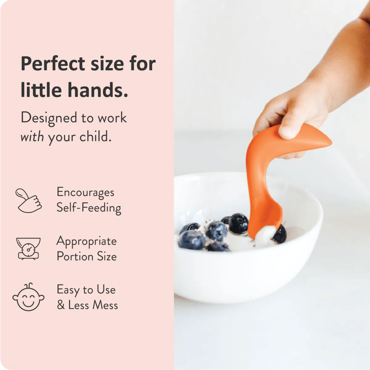 Curved Baby Spoon- Mango & Wave