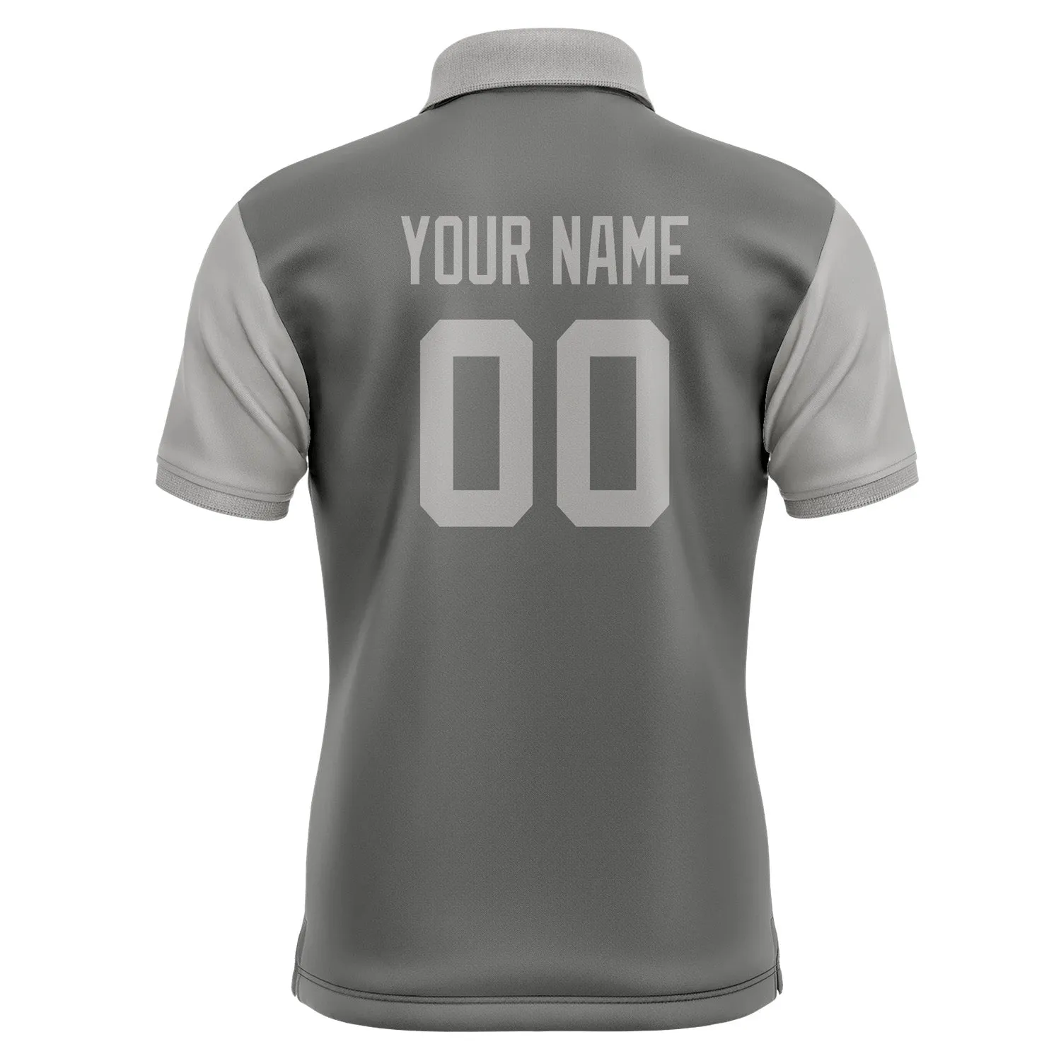 Custom Dark Grey Gray Short-Sleeve Polo Shirt