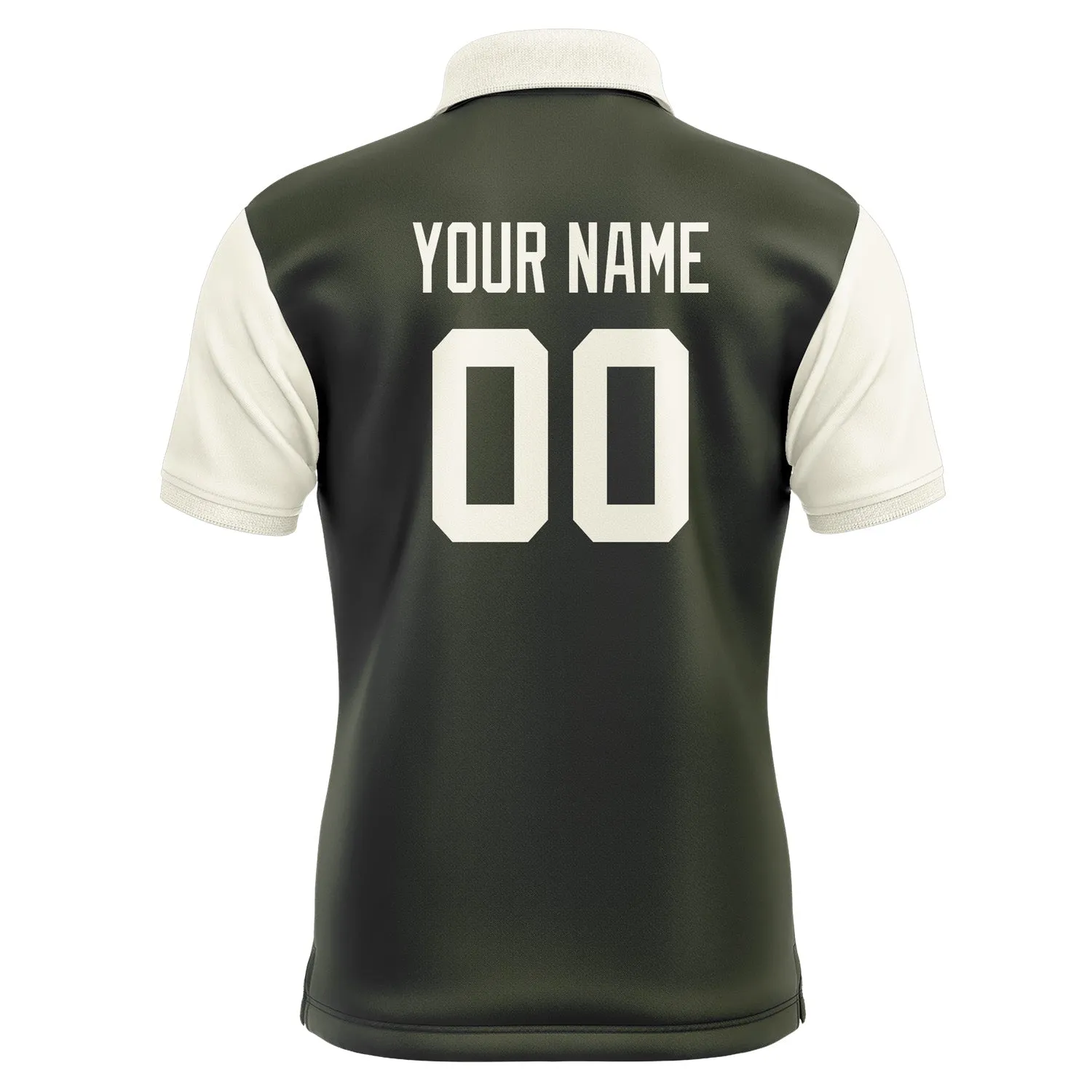 Custom Olive Cream Short-Sleeve Polo Shirt