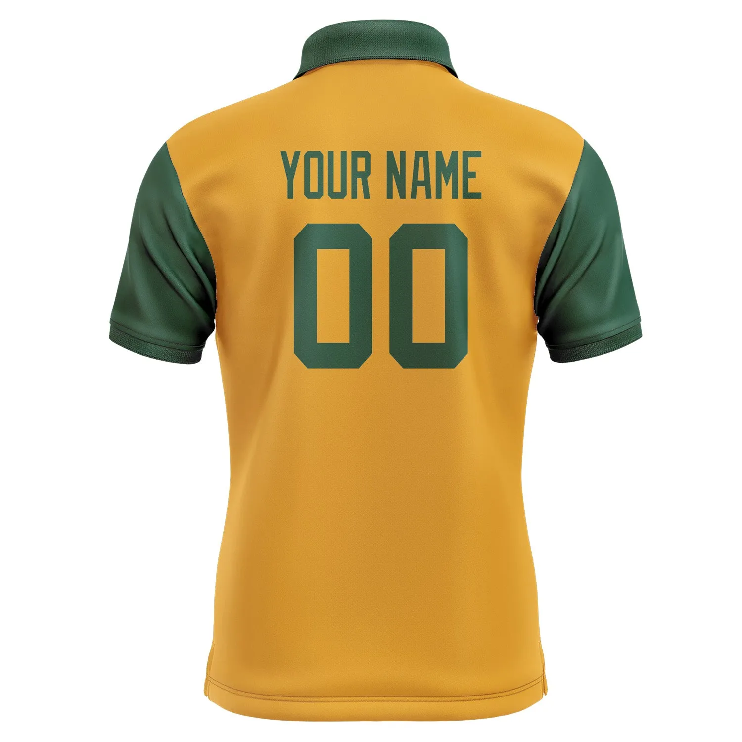 Custom Yellow Green Short-Sleeve Polo Shirt