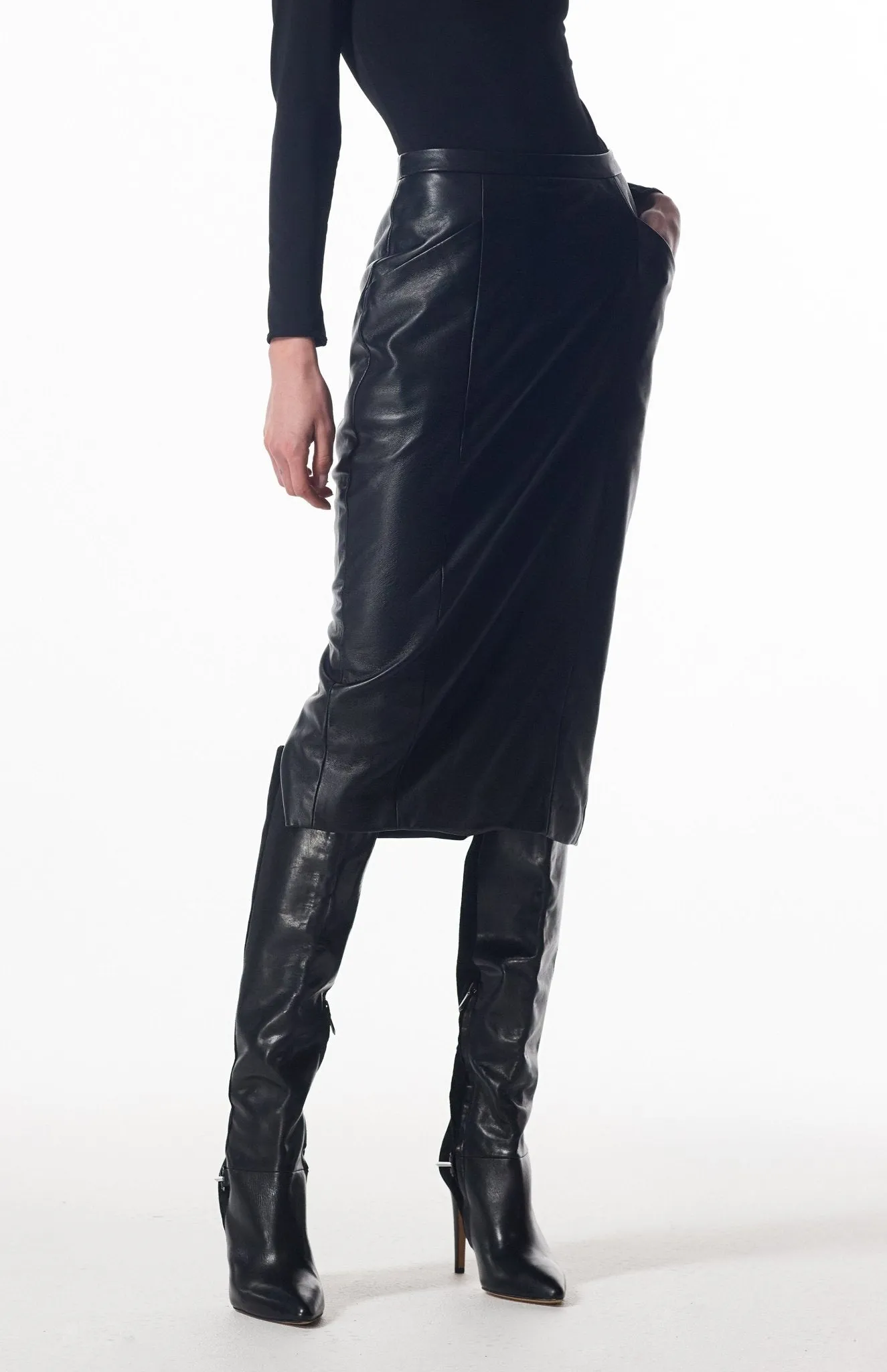 Cycla | Leather Pencil Skirt