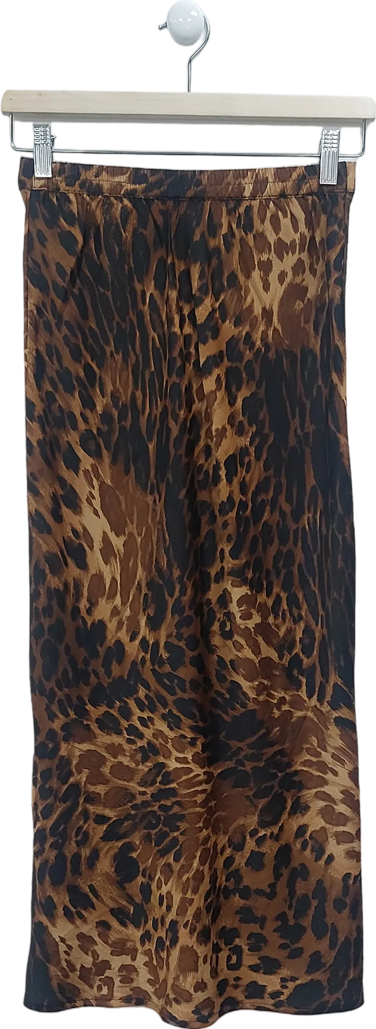 Dancing Leopard Brown Renzo Mid Slip Skirt In Luxe Leopard UK 6