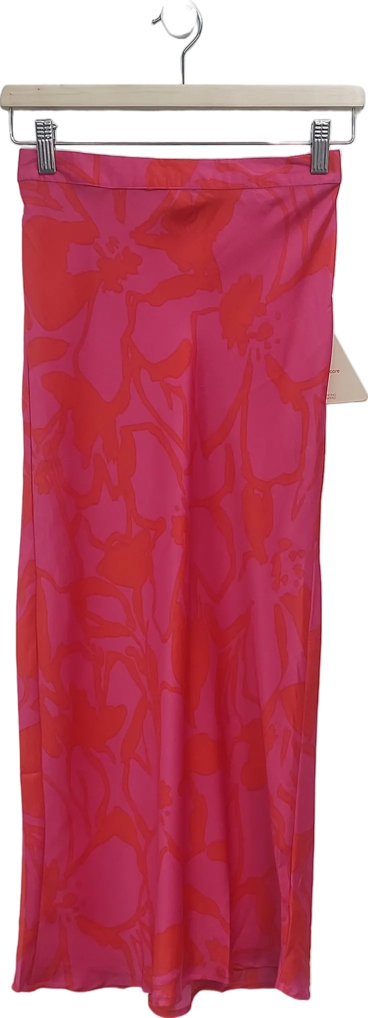 Dancing Leopard Renzo Mid Slip Skirt In Red On Pink UK 6