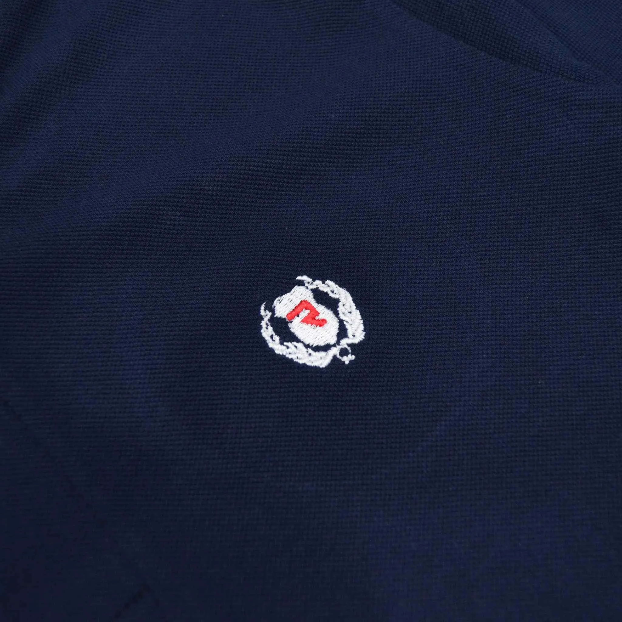 Dark Blue & White Polo Shirts for Men (Pique)