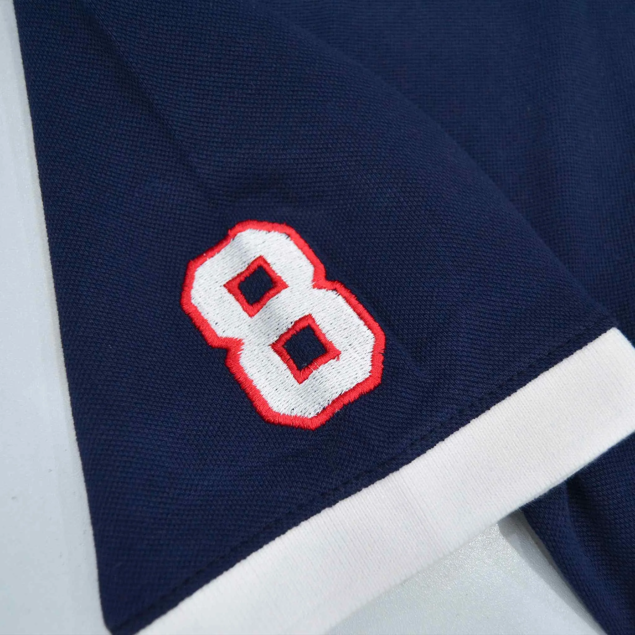 Dark Blue & White Polo Shirts for Men (Pique)