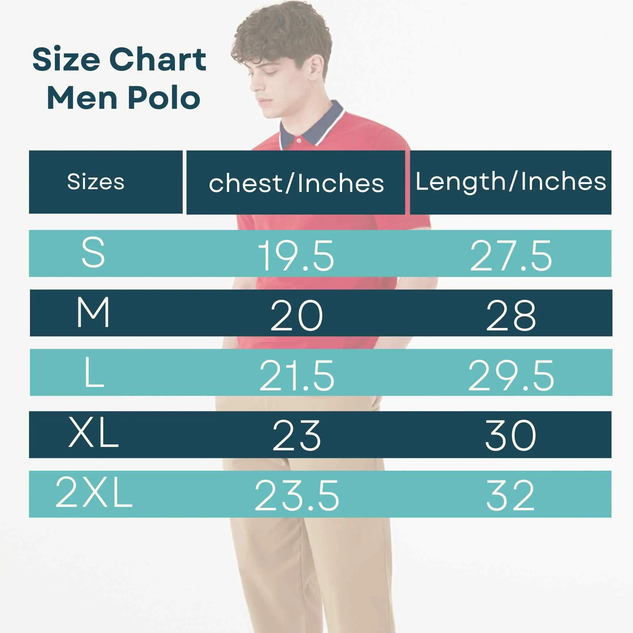 Dark Blue & White Polo Shirts for Men (Pique)