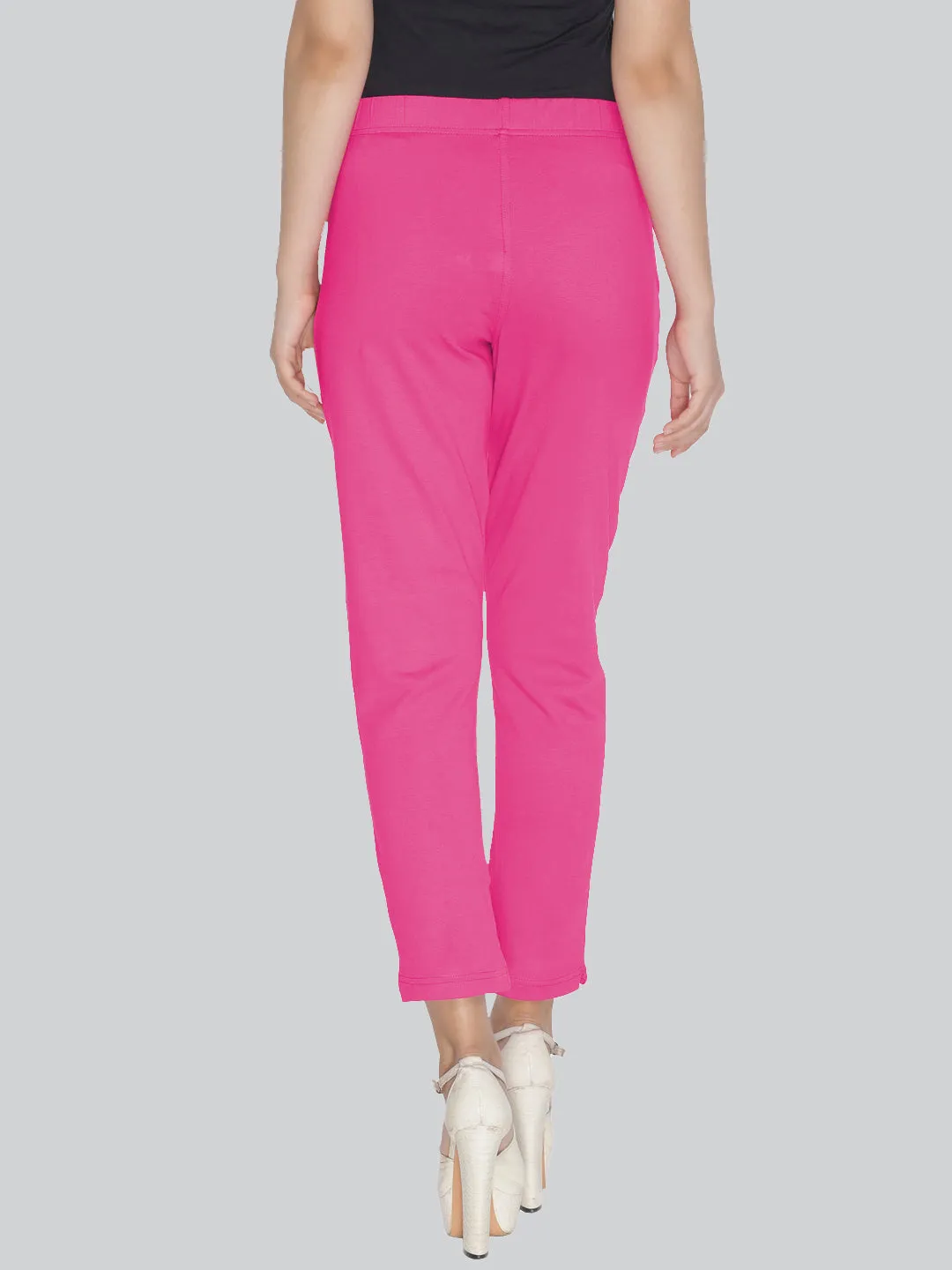 Dark Pink Stretch Pencil Pant