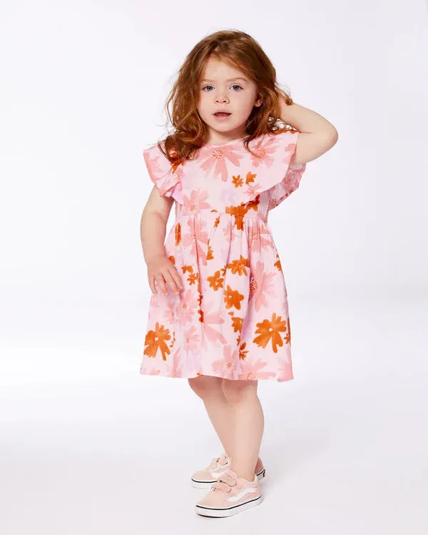 DEUX PAR DEUX- LITTLE KIDS PRINTED MUSLIN DRESS