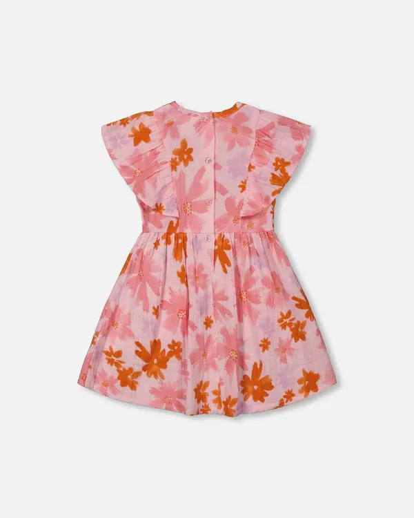 DEUX PAR DEUX- LITTLE KIDS PRINTED MUSLIN DRESS