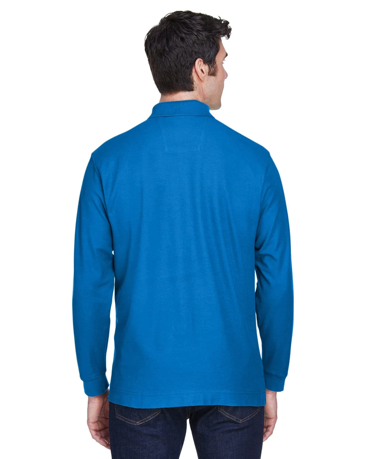 Devon & Jones Fine Pima Pique Long Sleeve Polo Shirt