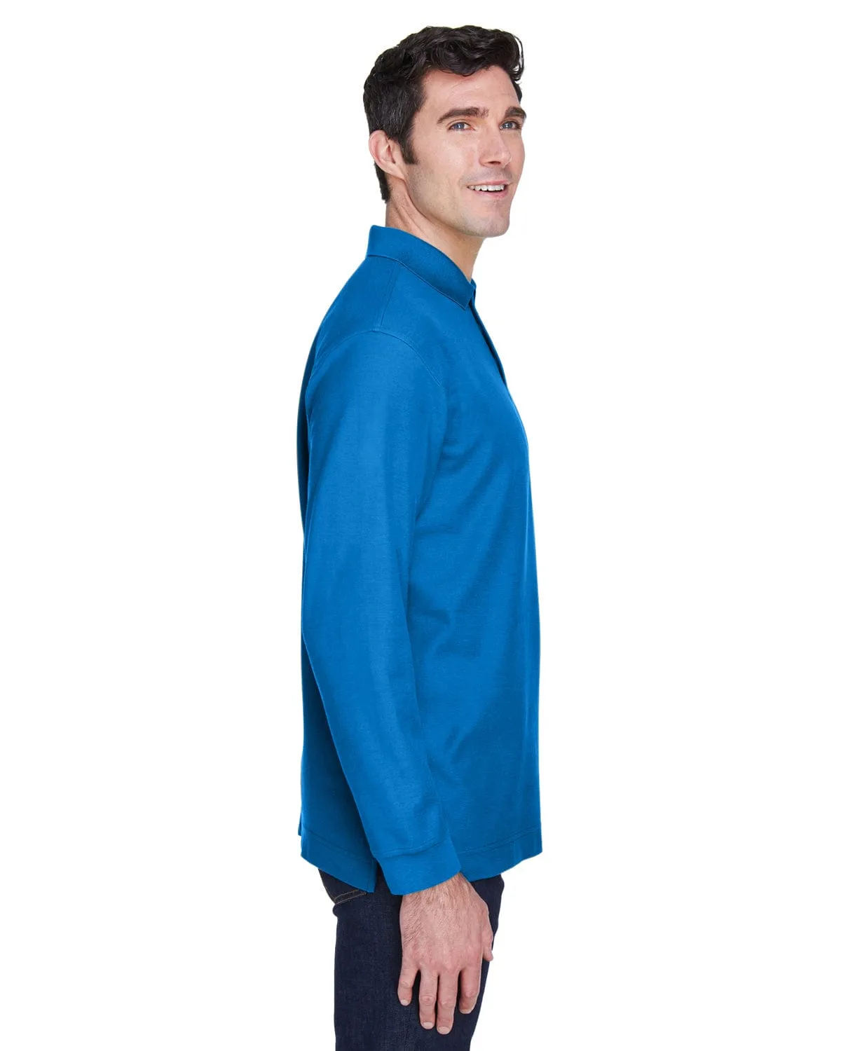 Devon & Jones Fine Pima Pique Long Sleeve Polo Shirt