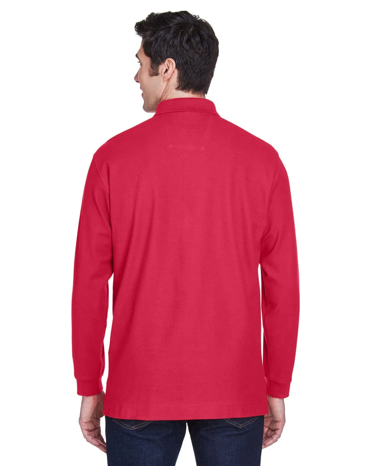 Devon & Jones Fine Pima Pique Long Sleeve Polo Shirt