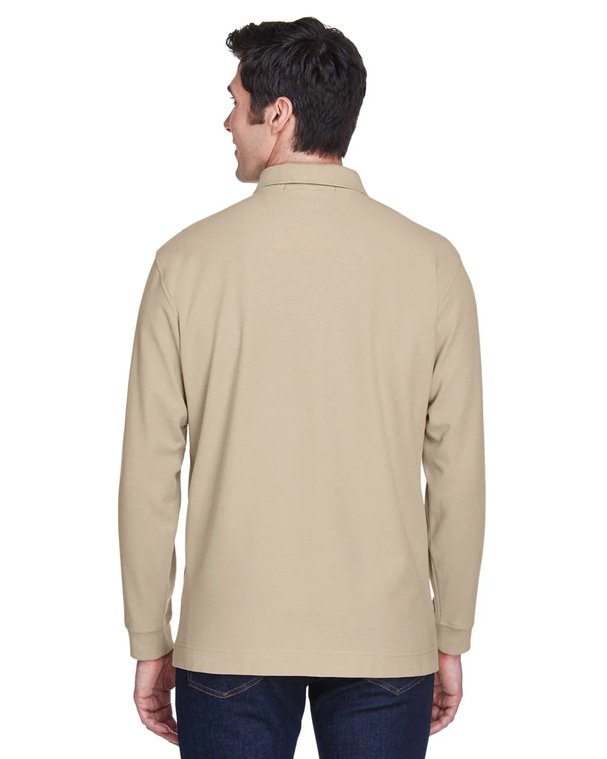 Devon & Jones Fine Pima Pique Long Sleeve Polo Shirt
