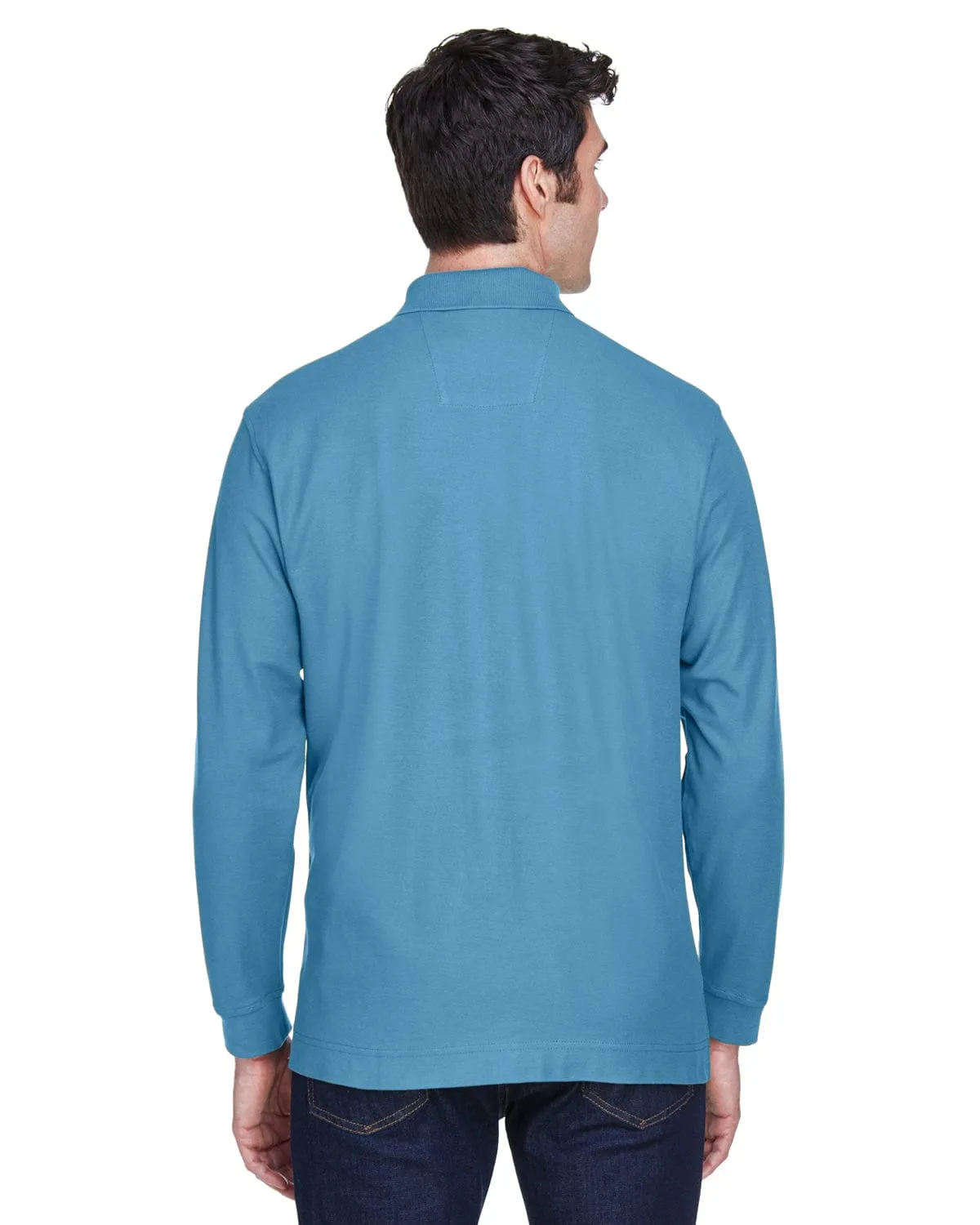 Devon & Jones Fine Pima Pique Long Sleeve Polo Shirt