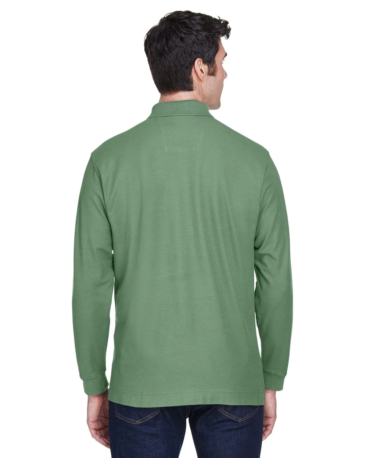 Devon & Jones Fine Pima Pique Long Sleeve Polo Shirt