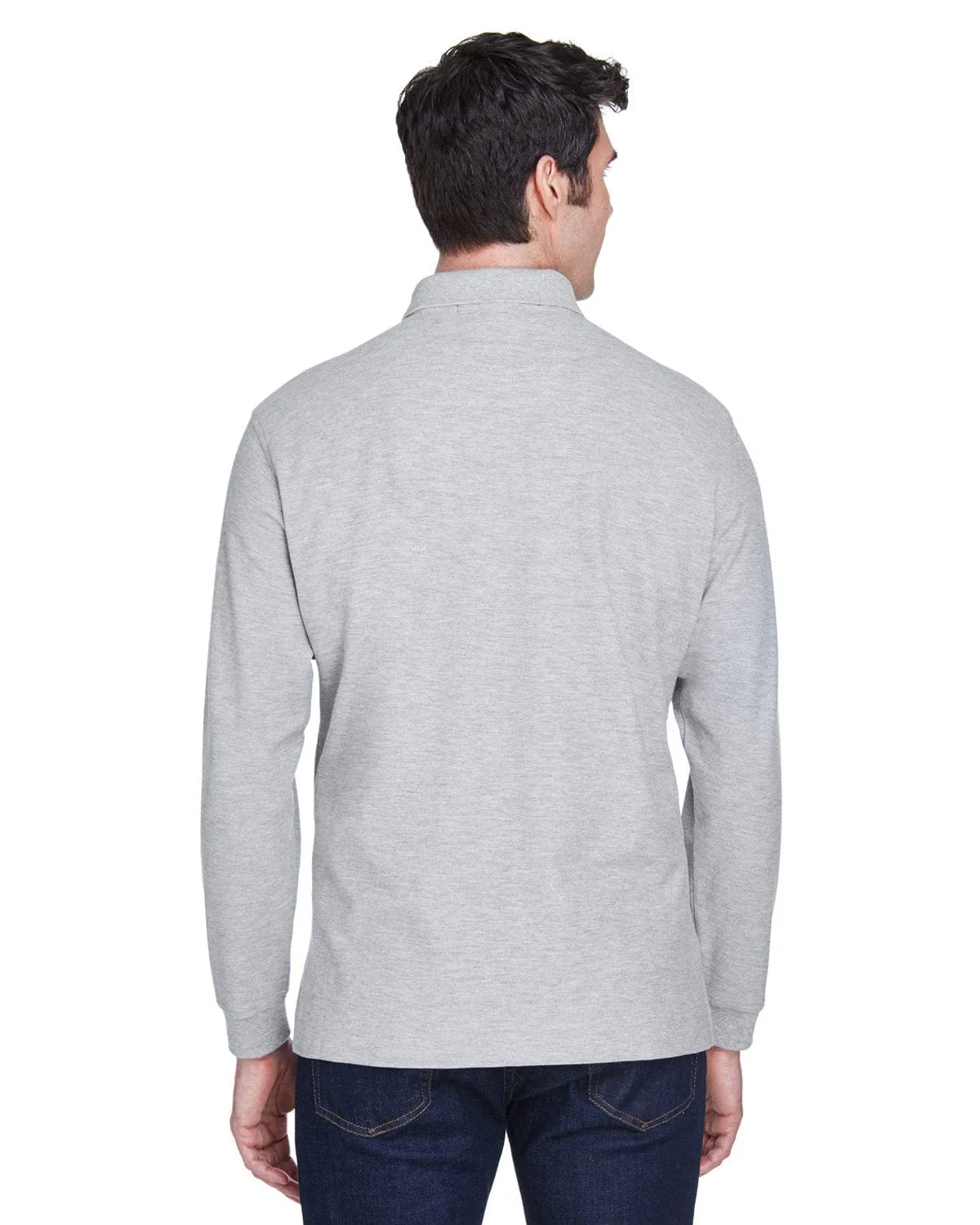 Devon & Jones Fine Pima Pique Long Sleeve Polo Shirt