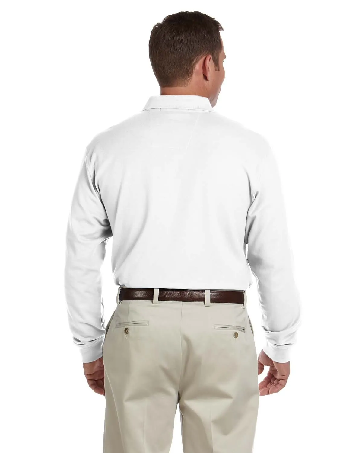 Devon & Jones Fine Pima Pique Long Sleeve Polo Shirt