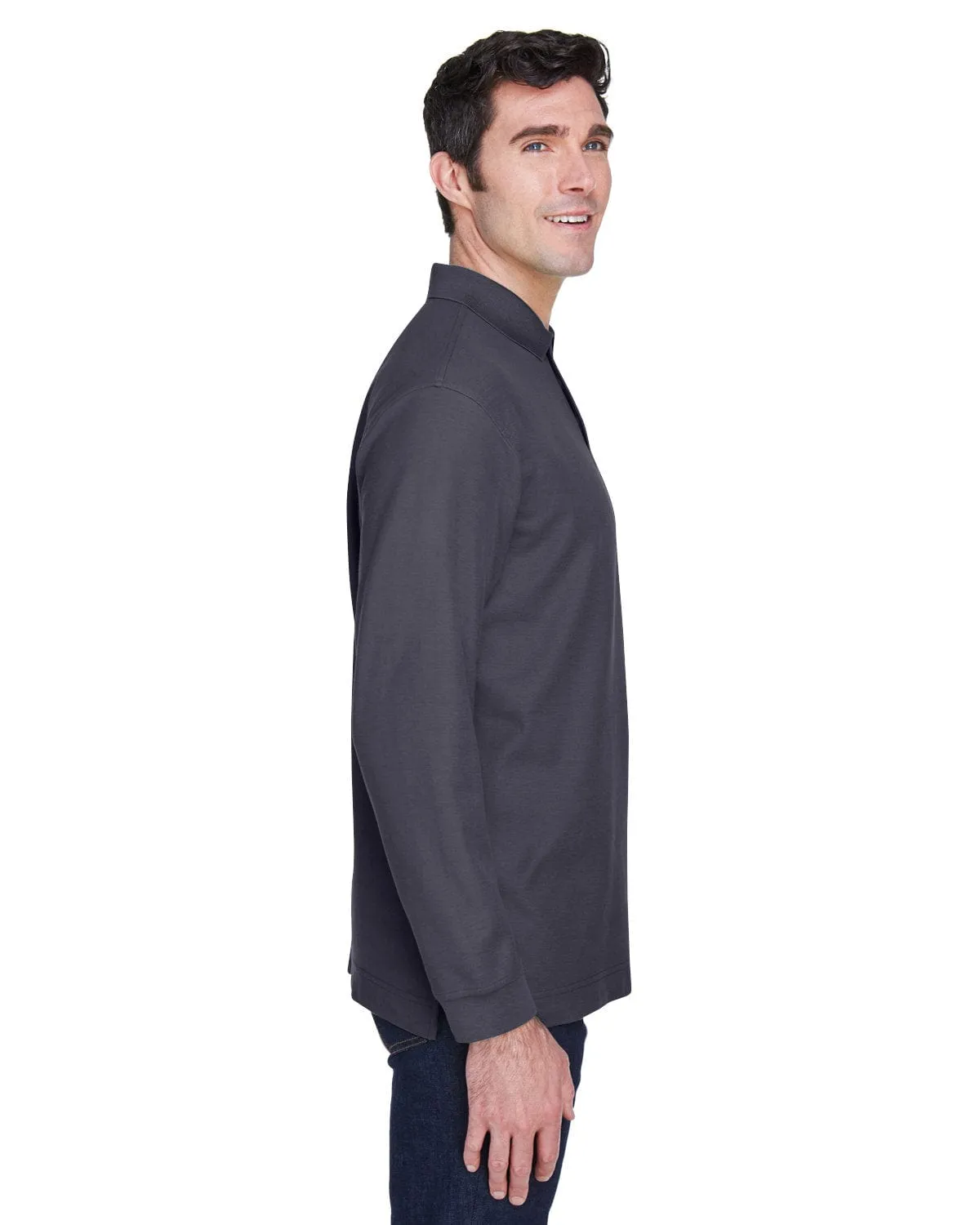 Devon & Jones Fine Pima Pique Long Sleeve Polo Shirt