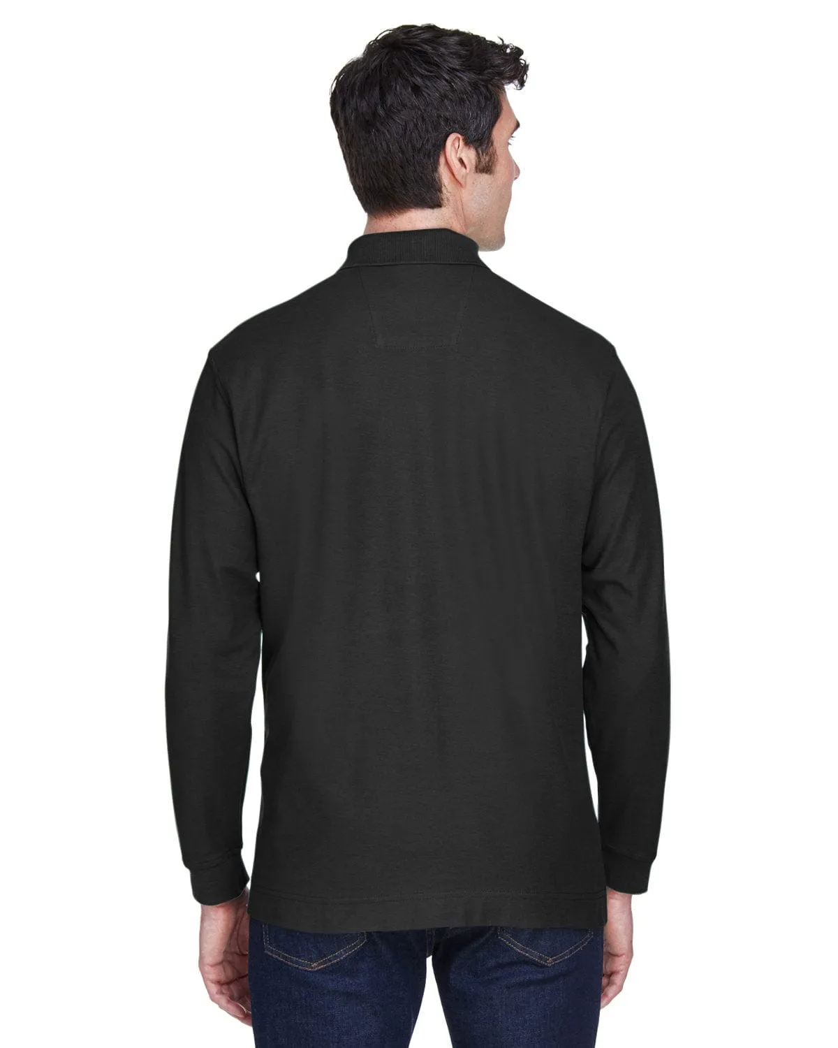 Devon & Jones Fine Pima Pique Long Sleeve Polo Shirt