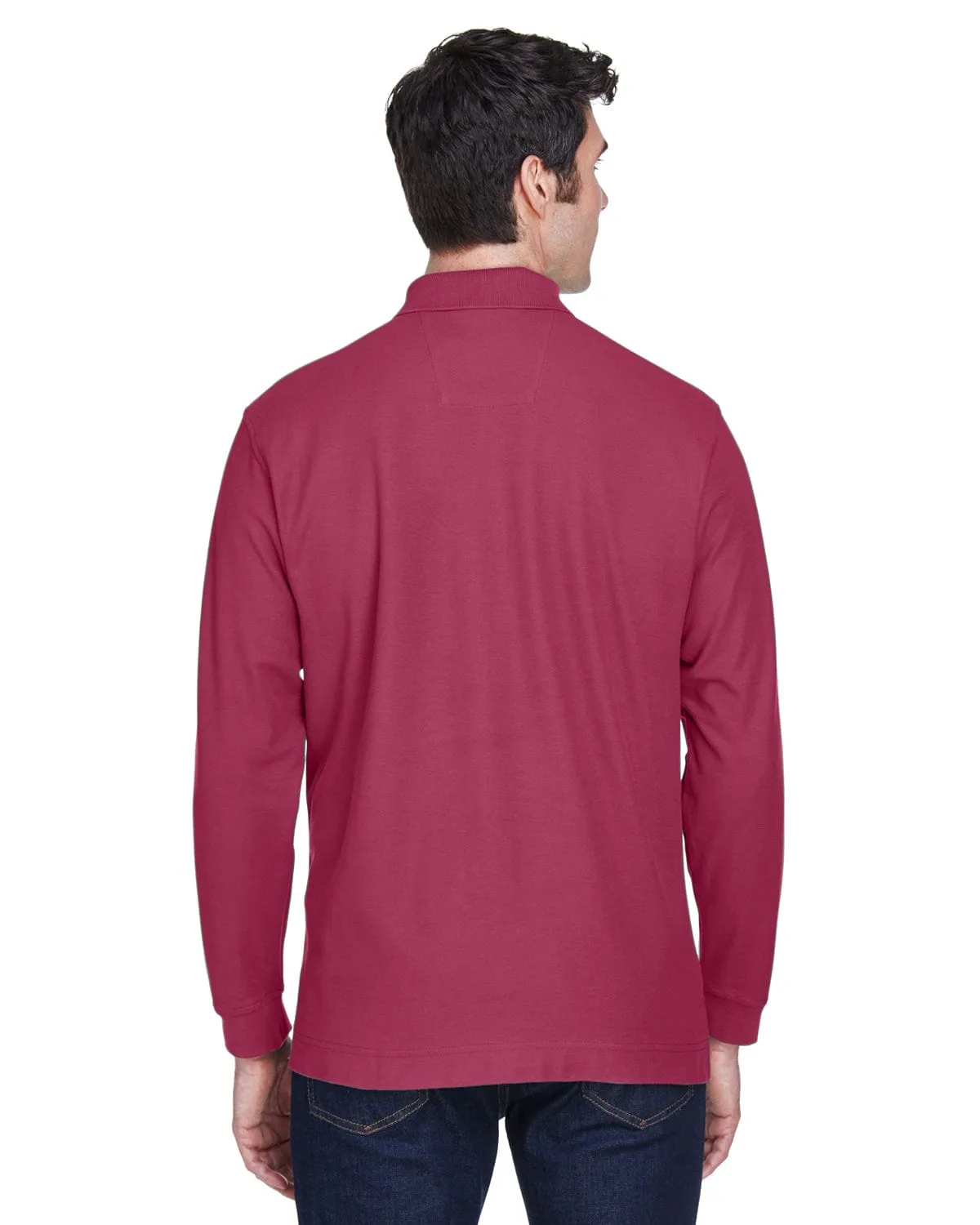Devon & Jones Fine Pima Pique Long Sleeve Polo Shirt