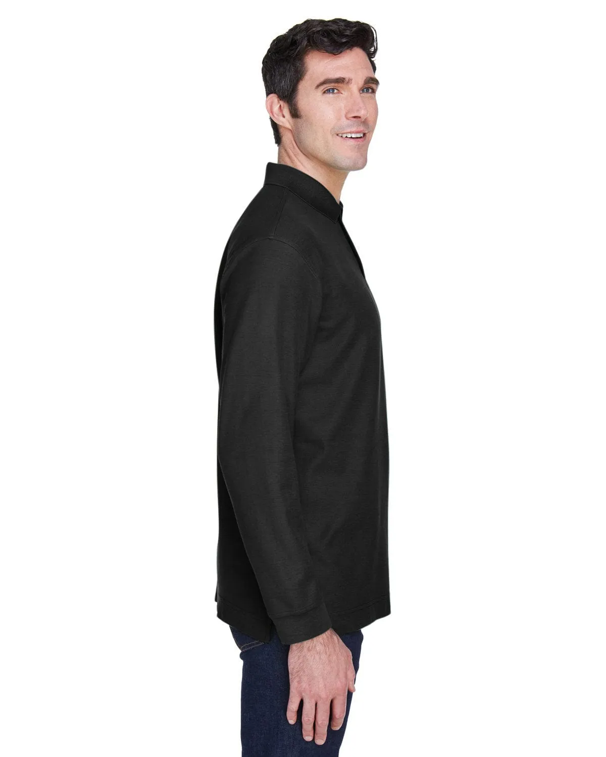 Devon & Jones Fine Pima Pique Long Sleeve Polo Shirt